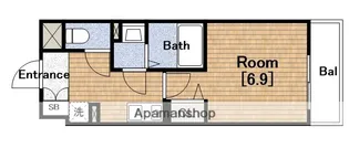 クローバービュー上本町(CLOVER)【8階】の間取り
