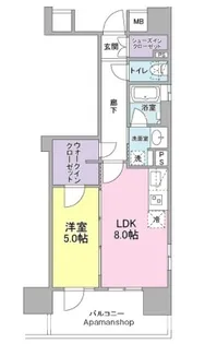 サンクレイドル大手前【5階】の間取り
