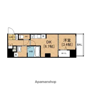 ファーストフィオーレ心斎橋イースト【3階】の間取り