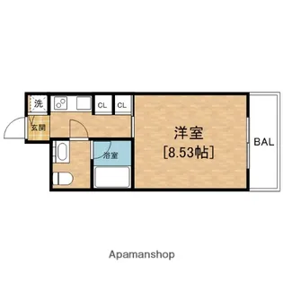 S−CREA御堂筋本町【8階】の間取り
