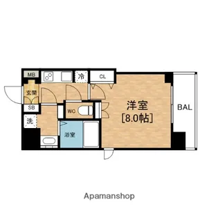 W−STYLE大阪谷町【2階】の間取り