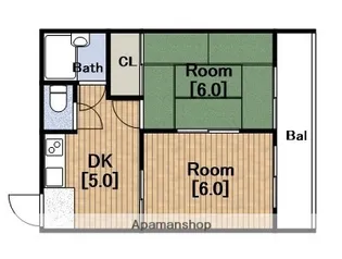 ビ・アット夕凪【2階】の間取り
