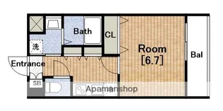 エスリード弁天町南【6階】の間取り