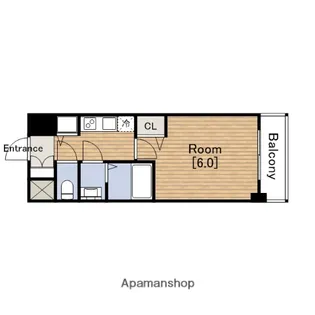 プレサンス難波駅前【8階】の間取り