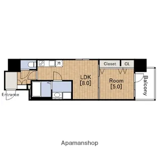 プレサンス心斎橋ニスト【6階】の間取り