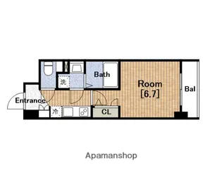 セレニテ心斎橋グランデ【3階】の間取り