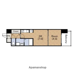 レオンコンフォート九条ガレリア【2階】の間取り