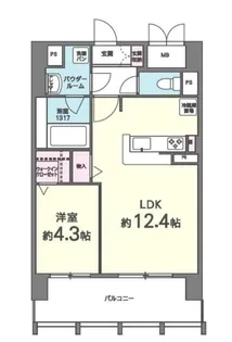 T・Y天六【4階】の間取り