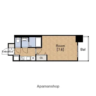 セオリー大阪リバークロス(THEORY)【3階】の間取り