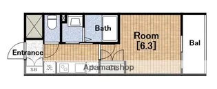 クレストコート靱公園【3階】の間取り