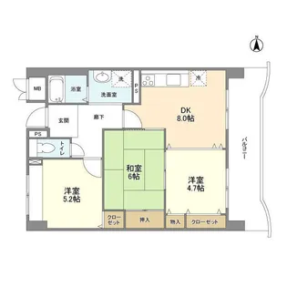 サンリットステージ出戸【7階】の間取り