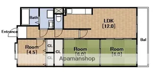 レジェロ住之江【12階】の間取り
