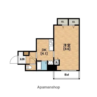 大阪府大阪市大正区三軒家西3丁目【マンション】の間取り