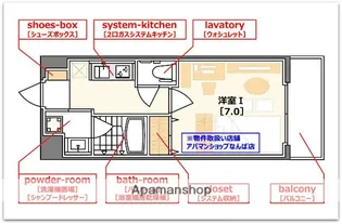 エグゼ難波西Ⅳ【7階】の間取り