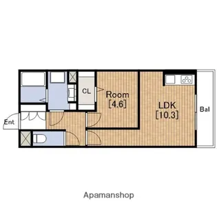 サンジェルマン市岡(旧)港区栄ハイツ【3階】の間取り