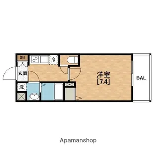 レオンヴァリエ大阪ベイシティ【8階】の間取り