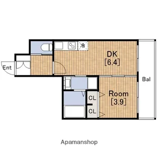 スプランディッド安土町【4階】の間取り