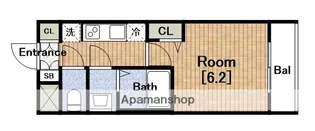 プレサンス難波インフィニティ【8階】の間取り