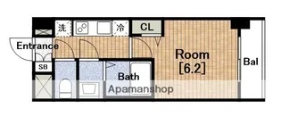 プレサンス難波インフィニティ【7階】の間取り