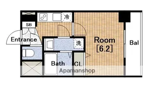 エスリード松屋町グレイス【8階】の間取り