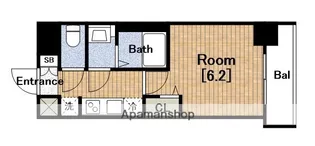 プレサンス大手前ピリオド【13階】の間取り