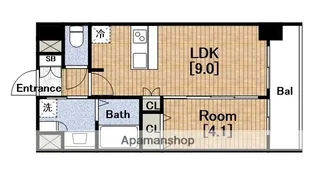 プレサンス大手前ピリオド【8階】の間取り