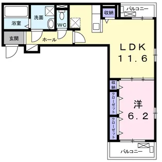 ソレイユ平野【3階】の間取り
