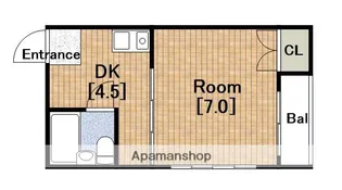 メビウス上本町西レジデンス【1階】の間取り