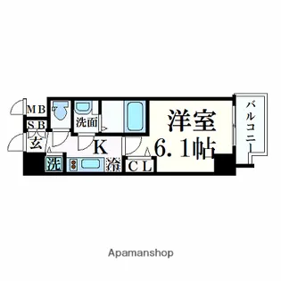 プレサンス心斎橋ブライト【10階】の間取り