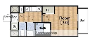 アスヴェル大阪サウスキャナル【10階】の間取り