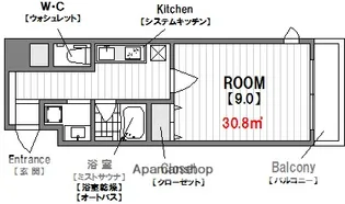 1Kの間取り画像