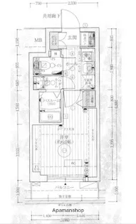 エステムコート心斎橋CENTRAL【10階】の間取り