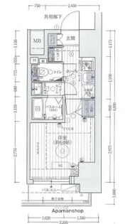 エステムコート心斎橋CENTRAL【7階】の間取り