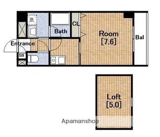 1Kの間取り画像