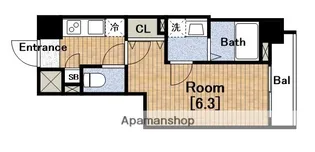 エスリード大阪ドームシティ【3階】の間取り