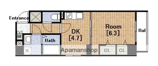 ジェイ・プライド上本町ヒルズ【10階】の間取り