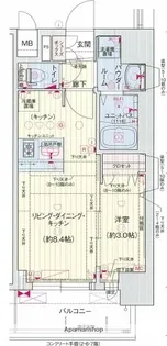 プレサンス難波マジョリティ【10階】の間取り