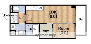 セレニテ谷九プリエ(SERENITE)【12階】の間取り