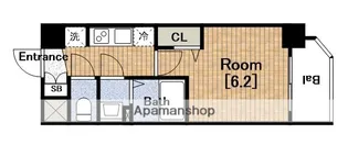 プレサンス長堀通グレイタス【7階】の間取り