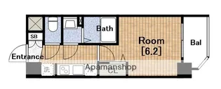 プレサンス長堀通グレイタス【3階】の間取り