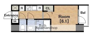 プレサンス松屋町ヴェルデス【2階】の間取り