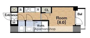 プレサンス松屋町ヴェルデス【7階】の間取り