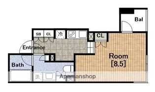 THE HIGH HORIE.【3階】の間取り