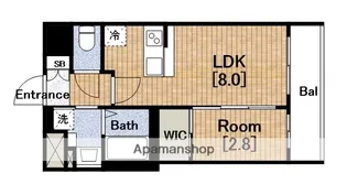 エスグランデ難波サウス(SOUTH)【2階】の間取り