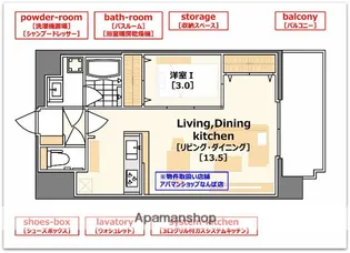 スプランディッド難波SOUTH【6階】の間取り