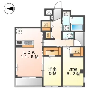 メゾン・ド・グランドール【5階】の間取り