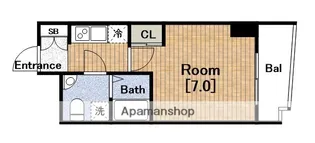 セレニテ難波プリエ【7階】の間取り