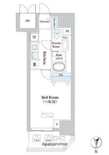 パークアクシス四ツ橋【13階】の間取り