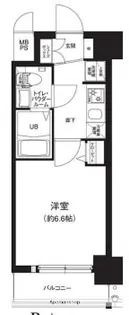 ワールドアイ阿波座WEST(旧エグゼ西大阪Ⅱ)【6階】の間取り