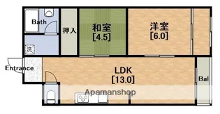 シャンティー九条【5階】の間取り